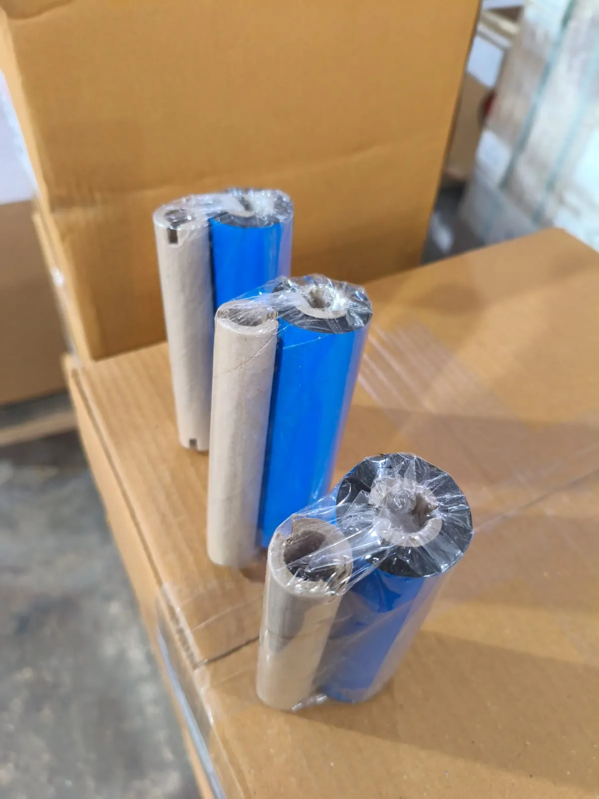 Ribbon cores and rolls in production